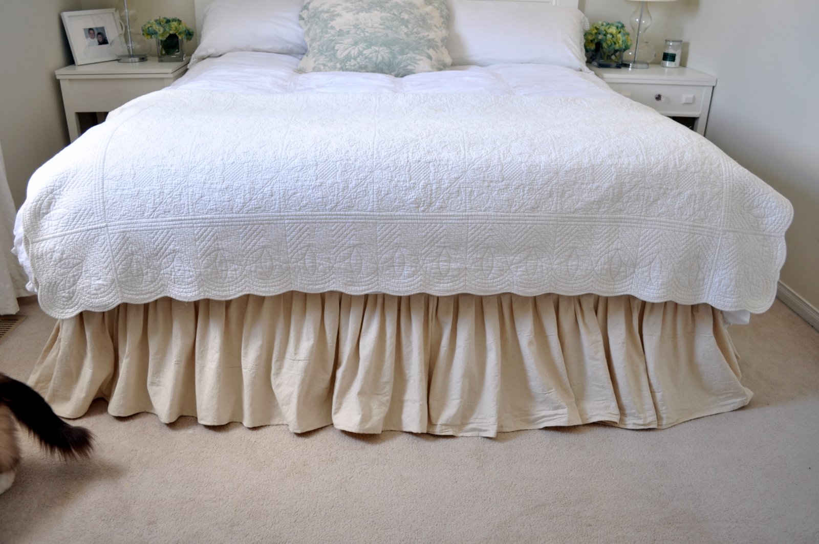 Restoration House Mini Makeover Part 2 Dropcloth Bedskirt