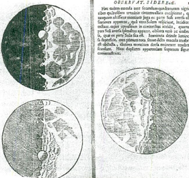 Croquis de la Lune, suivi par Galileo