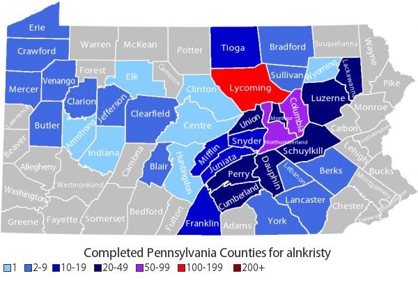 Our cache counties as of 12/06/09