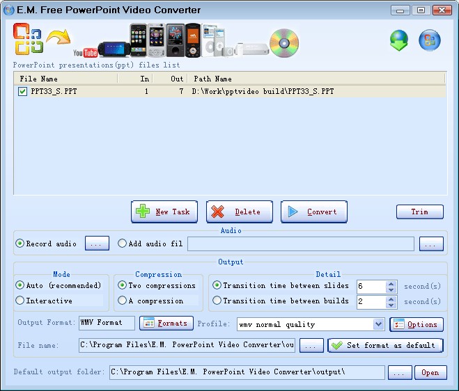 E.M. Free PowerPoint Video Converter V2.90 (Freeware) Prasad's Posts