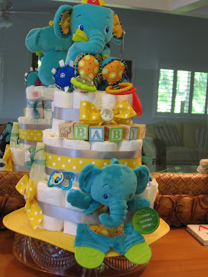elephant diaper cake boy