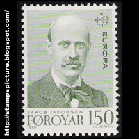 JAKOB JAKOBSEN, Føroyar 150 Faroe Islands Stamp