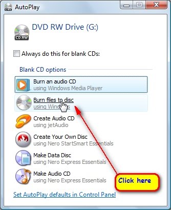How Do I Burn A Cd On Windows Vista