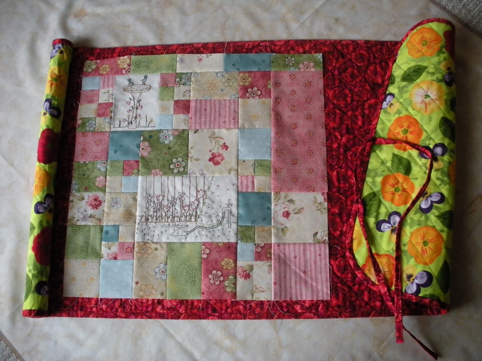 StitchALong Block G finished and a Block Keeper