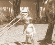 fat kid trying to mow the lawn...