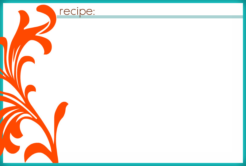 blank recipe card