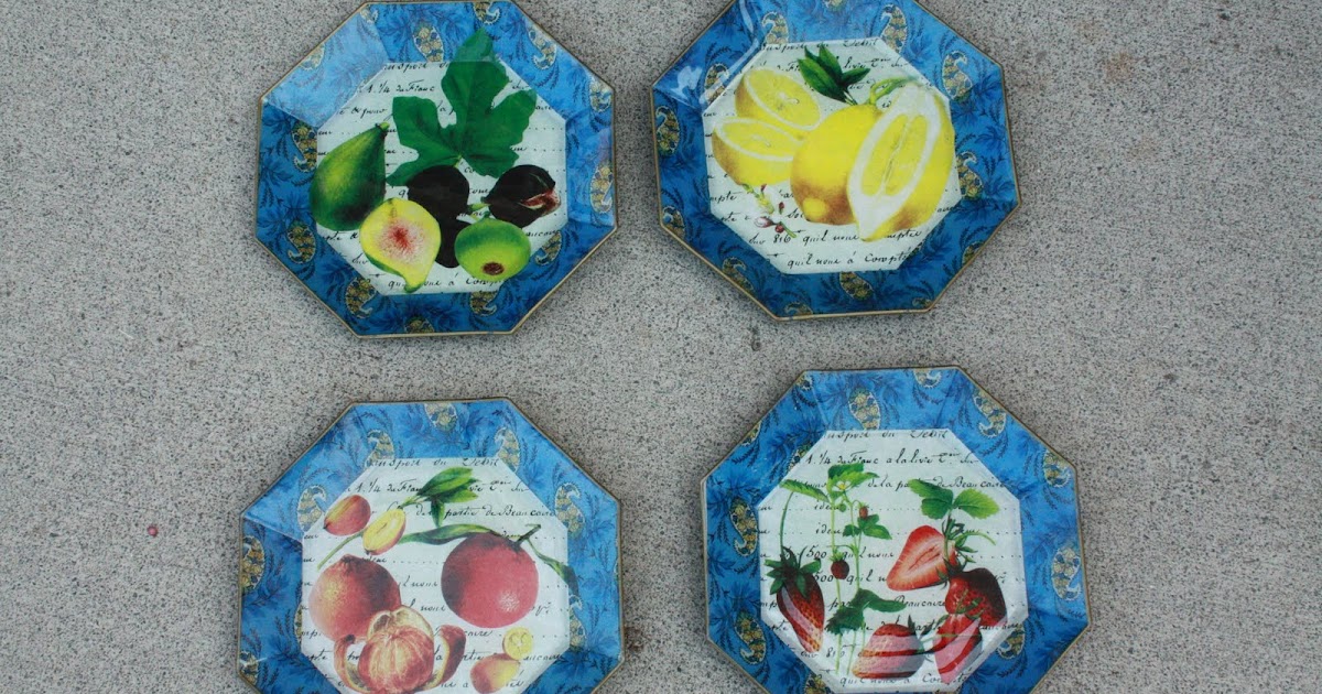 DHB Design Studio Moonlighting Decoupage Plates