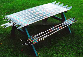 Recycled Ski Picnic Table