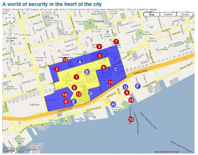 Systems Coach Map of G20 Security Zones