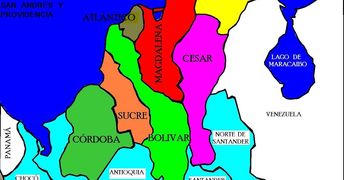 Región Caribe Departamentos