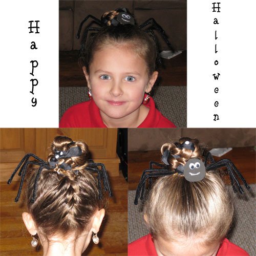 When I saw this fun Halloween Spider Hairstyle submitted on our facebook 