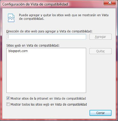Configuracion Vista Compatibilidad Explorer 9