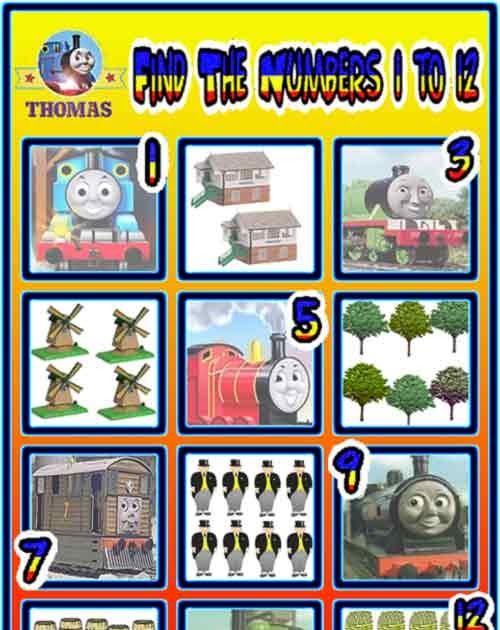Free Thomas the train games online fill in the missing number square