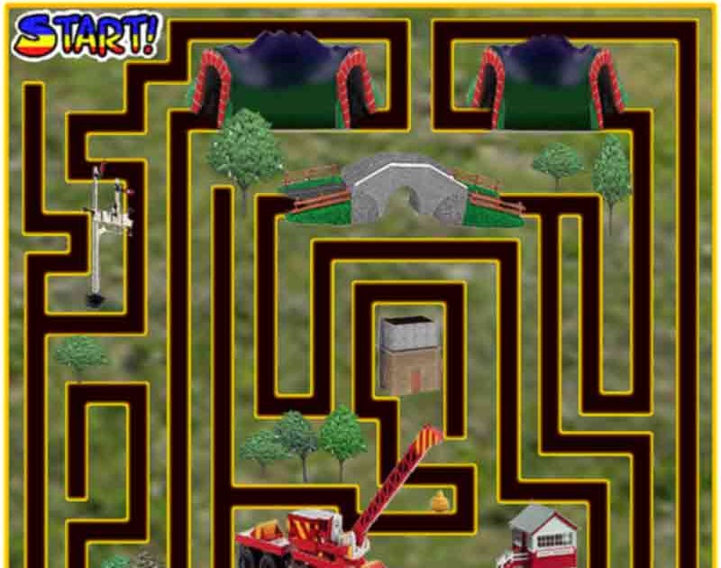 Preschool maze games for children play free online Thomas and friends