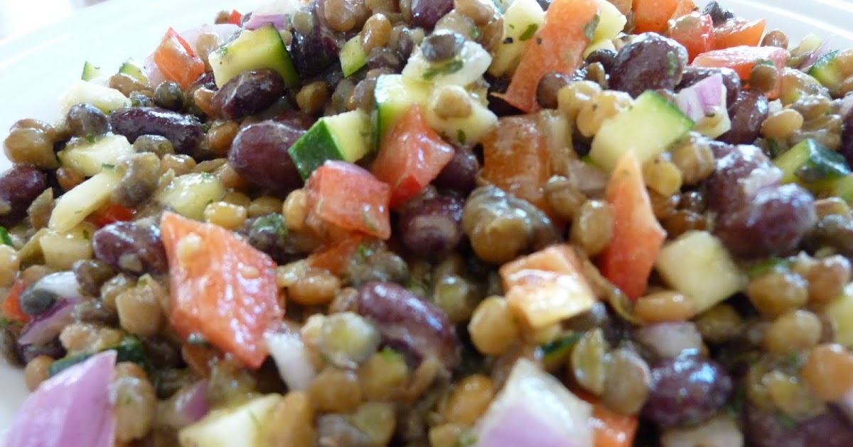 Living La Vida Low GI Lentil and Black Bean Salad