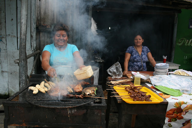 BBQ fish, chicken and plantains (Palma Ingles Photo)