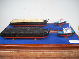 Miniatur Tug boat + Barge