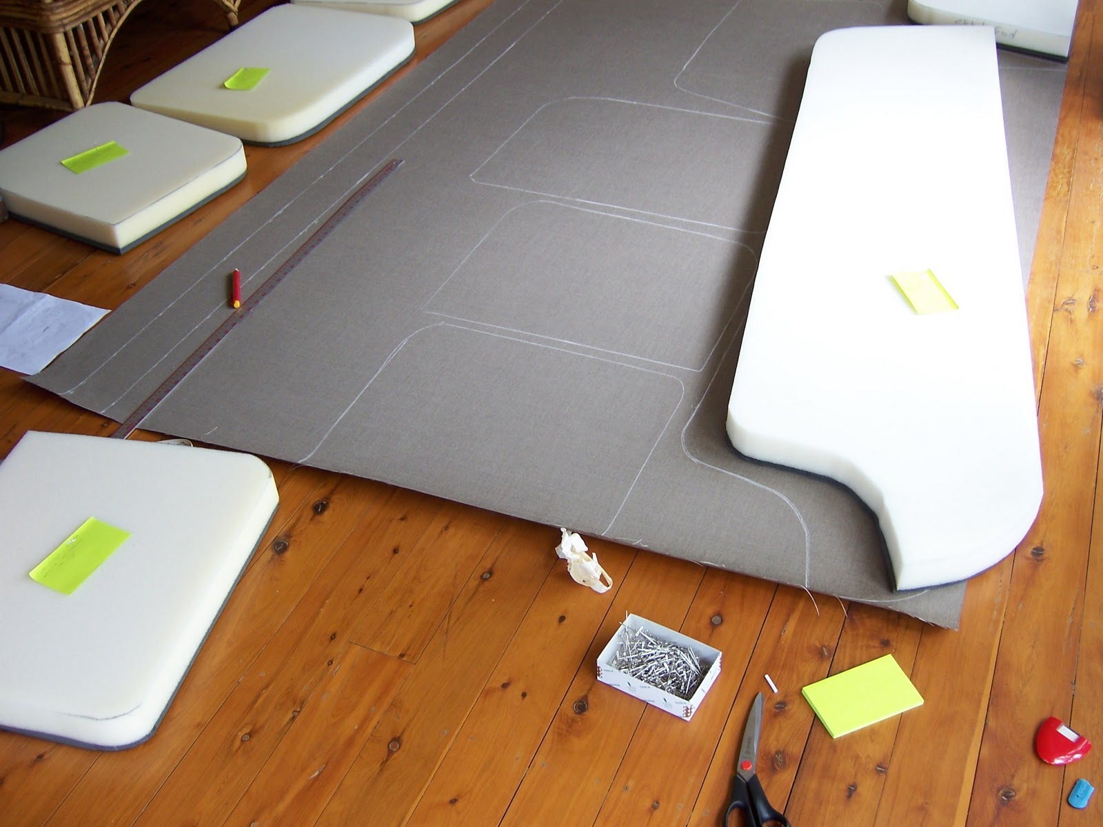 Sew Indigo Boat cushion project