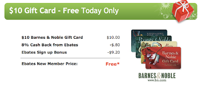 Join Ebates Get A 10 Barnes Noble Gift Card For Free Mom