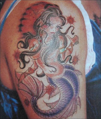 Kris Thomas aka Shylock Von Tooth - Mermaid Tattoo