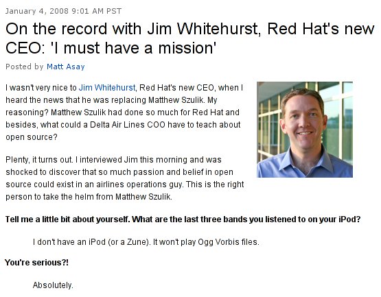 entrevista a Jim Whitehurst
