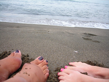 We dipped our feet in the sea....
