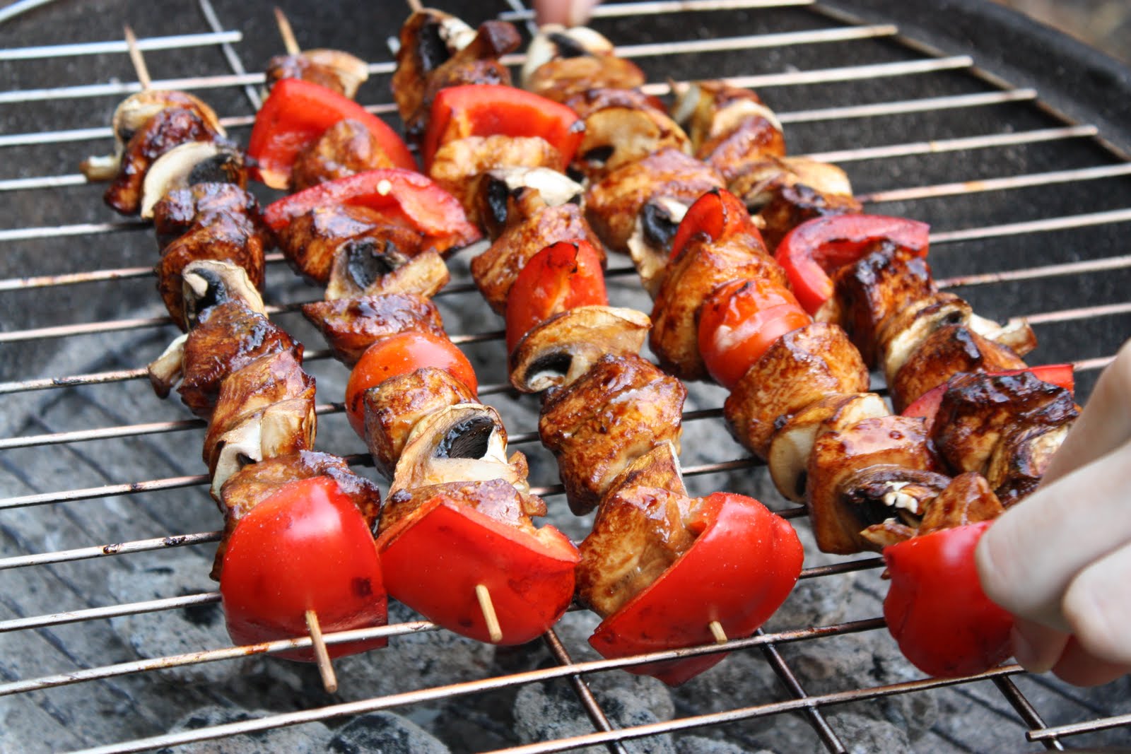 Mat med hjärta Grillade kycklingspett