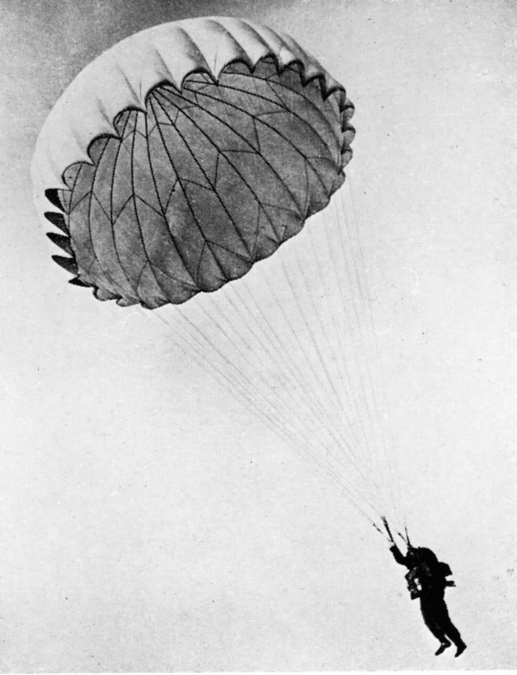 Parachutes for Sweet Landings ) This is a picture from a Parachuting