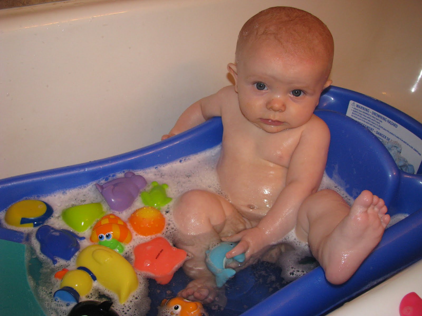Splish splash Owen loves taking a bath! 