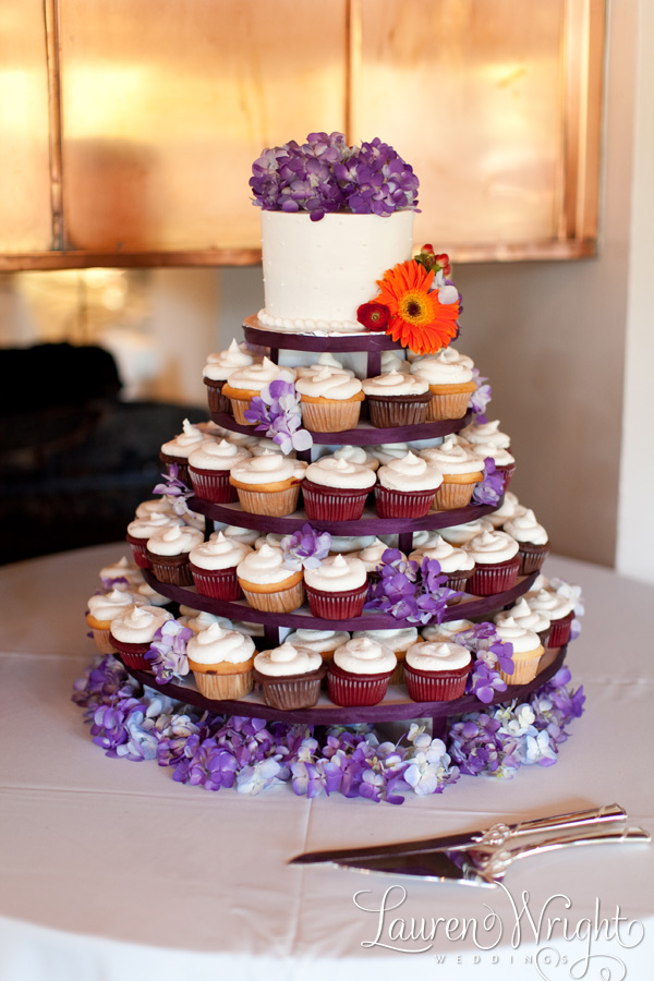 This fun cupcake display from Heidi Ruben 39s wedding was created by Eileen 