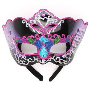 Mardi gras glitter festival mask eye glasses shaped Multi Colored mask hot pic