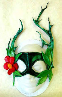 Mardi gras holiday vegetable leaves and flower mask sexy image