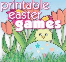 Printable Easter games of flowers, eggs hot image 
