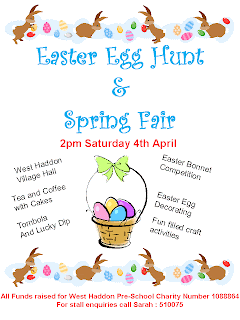Egg Hunt invitation - Easter Egg Hunt event and Spring Fair on 2 pm,Sat 4th Aprli 2009 at West Haddon Pre-School with Easter Bonnet competition, Easter Egg decorating, Fun filled craft activities hot picture