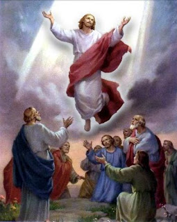 Jesus Christ ascension in shining light picture