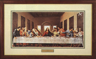 Nice photo frame of Jesus Christ and twelve apostles last supper image