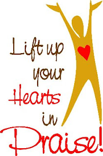 Lift up your hearts in Praise our lord Jesus Christ cartoon character image