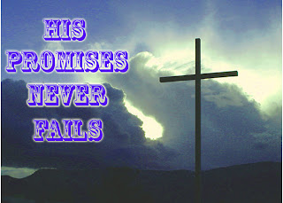 God's promises never fails and they comes true pic with cross and sunset background spiritual religious christian pic