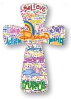 nice dream design cross cross with inspirational quotation that to believe God Jesus Christ religious clipart(clip art) with different colors christian clipart( clip art) picture