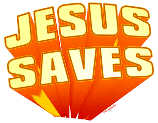 Jesus saves power point Christian background clipart picture