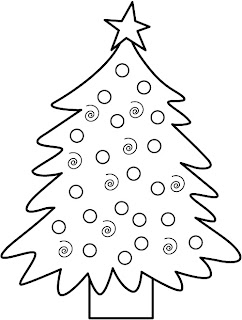 Kids and Children Christmas tree coloring page with bright star for Children free Christian Christmas images free download