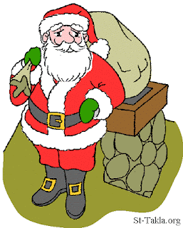Santa Claus carrying gifts clipart for Chrildren for the Chritmas day download for free