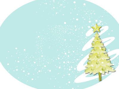 Beautiful nature Power point (PPT) background layout picture with yellow Christmas tree for Christmas to Christians free download