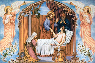 Jesus heals Jairus daughter and angels singing around Christ, drawing art hd(hq) wallpaperfree  download Christian images