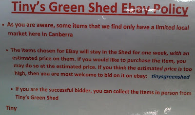 photo of Tinys Green Shed ebay policy