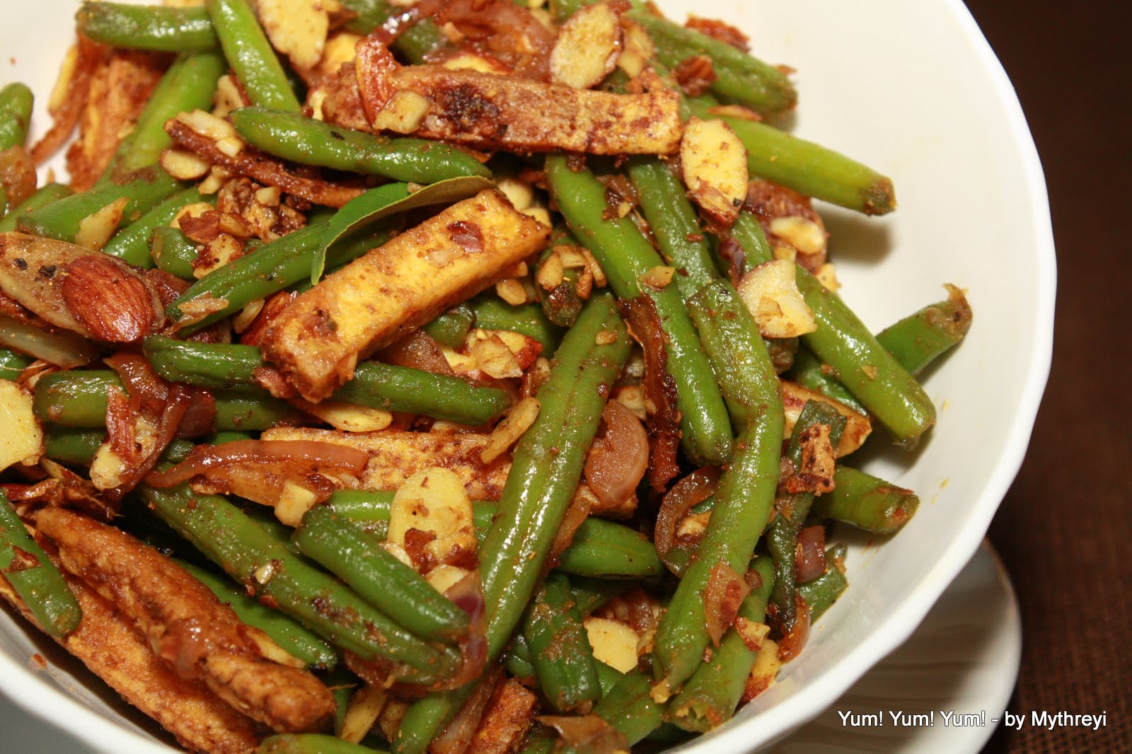 Yum! Yum! Yum! Green Beans Tofu Stir Fry