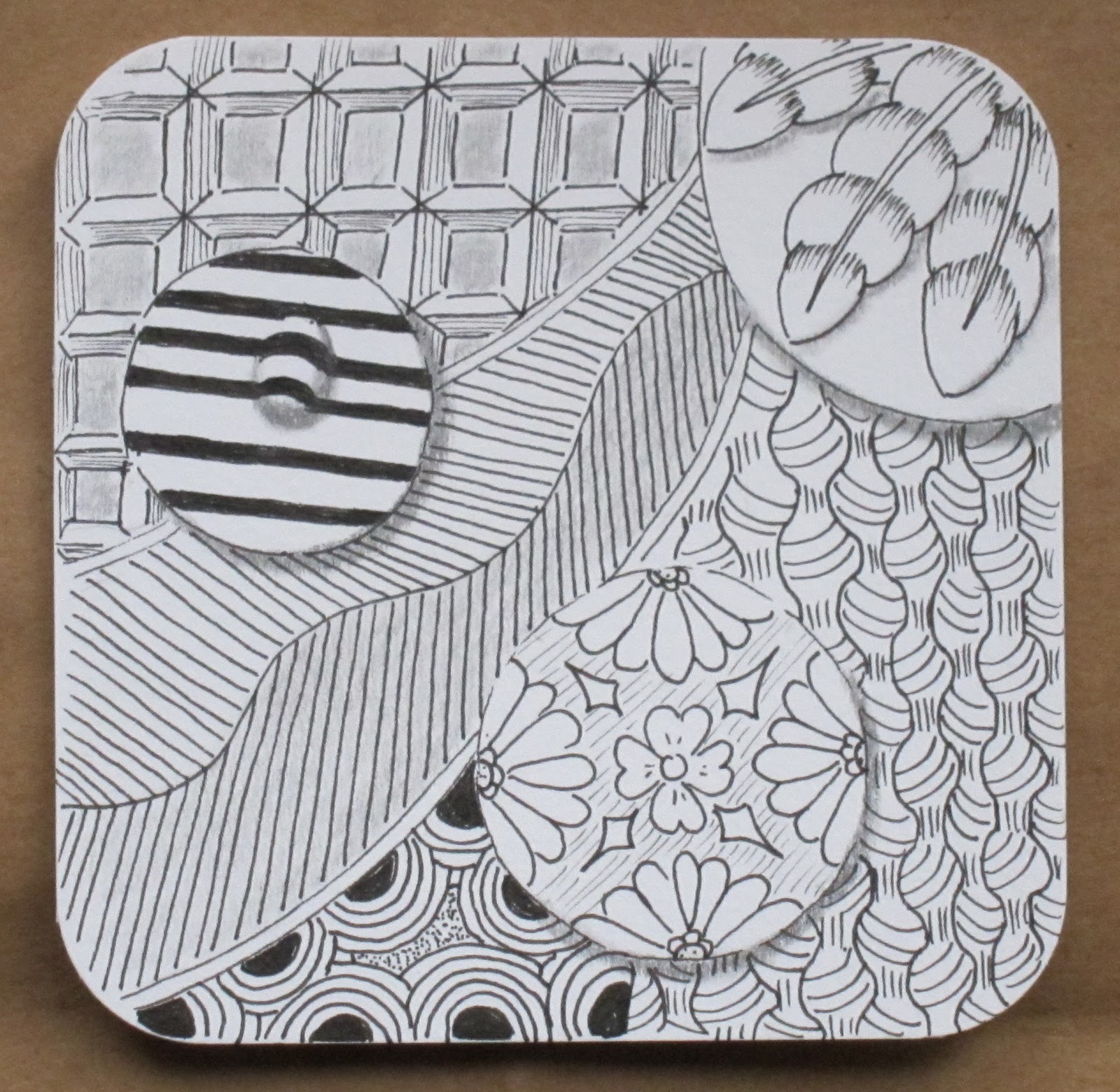 Sue's tangle trips traditional zentangle