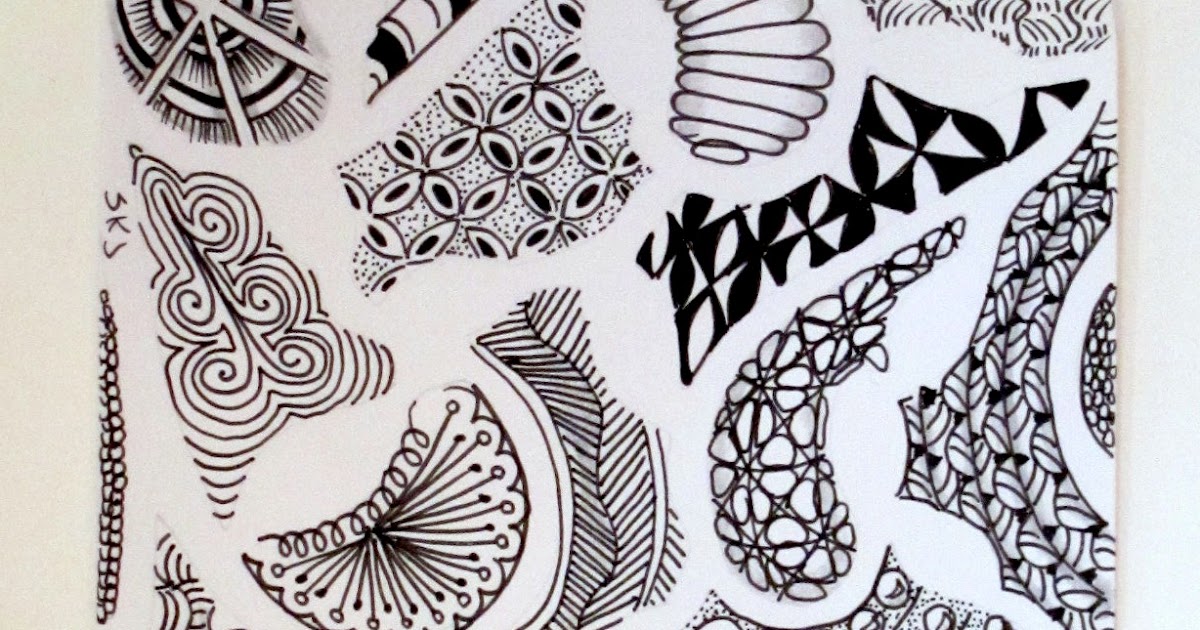 Sue's tangle trips Zen through a stencil