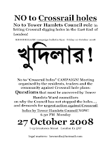 KHOODEELAAR! No to Crossrail hole role by Tower Hamlets Council