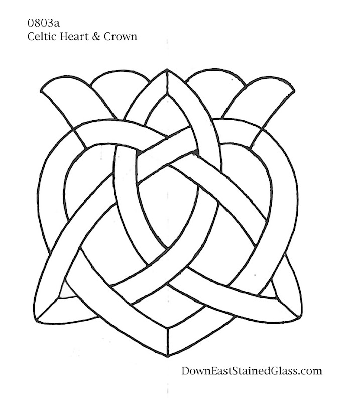 Celtic Heart Stained Glass Pattern